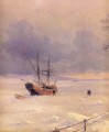 雪の下で凍ったボスポラス海峡 1874 ロマンチックなイワン・アイヴァゾフスキー ロシア